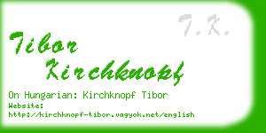 tibor kirchknopf business card